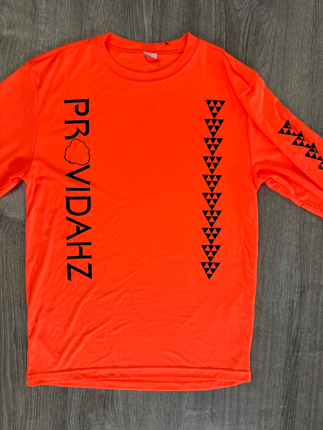 NEON ORANGE DRI-FIT LONGSLEEVE TRI-FORCE TRIANGLES