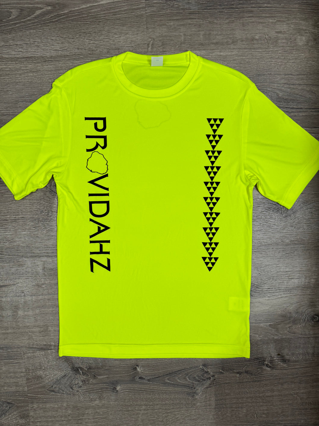 NEON YELLOW DRI-FIT T-SHIRT TRI-FORCE TRIANGLES