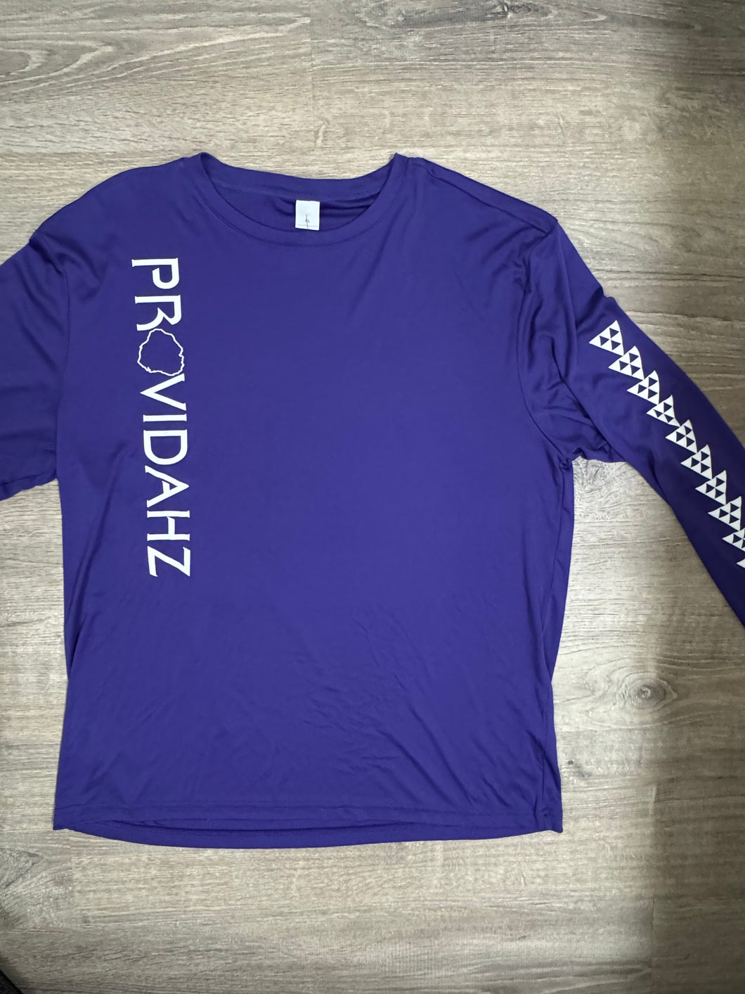 PURPLE DRI-FIT LONGSLEEVE TRI-FORCE TRIANGLES