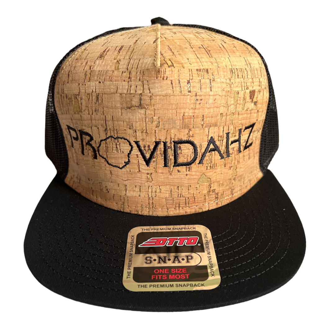 CORK W/BLACK MESH SNAPBACK