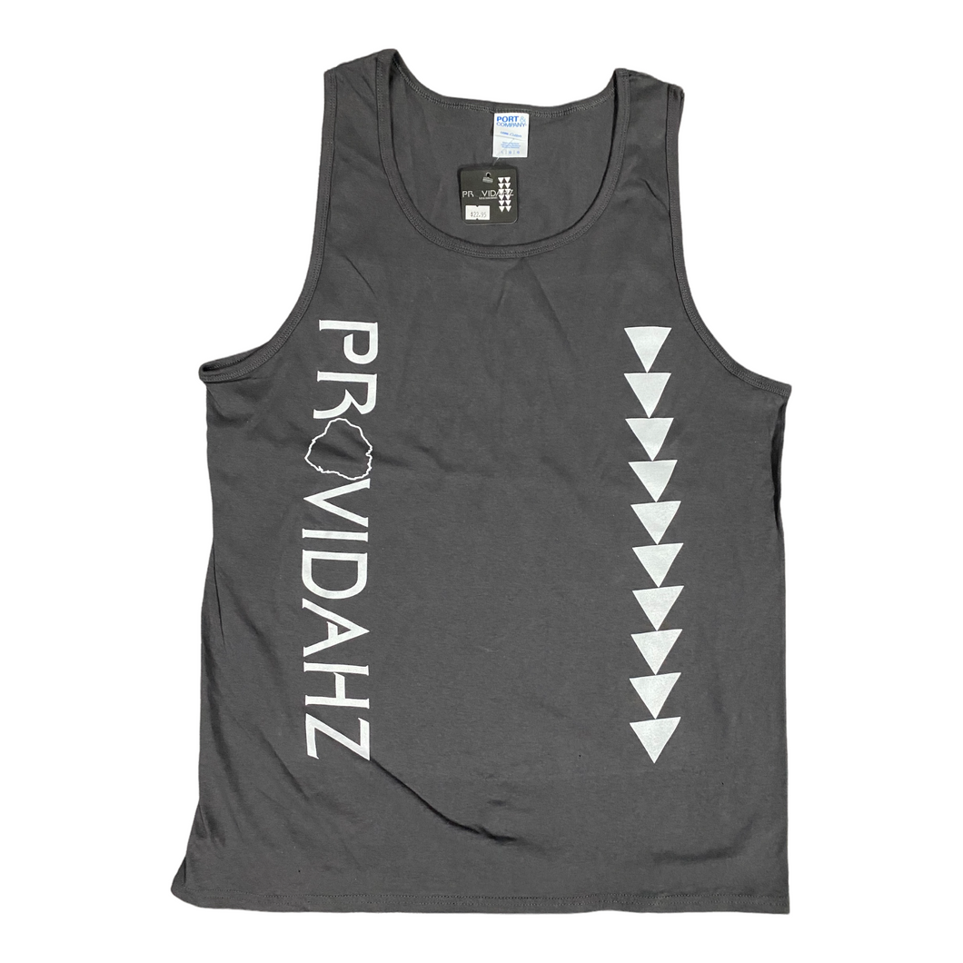 GRAY TANK SINGLE TRIANGLES *MEDIUM LEFT*